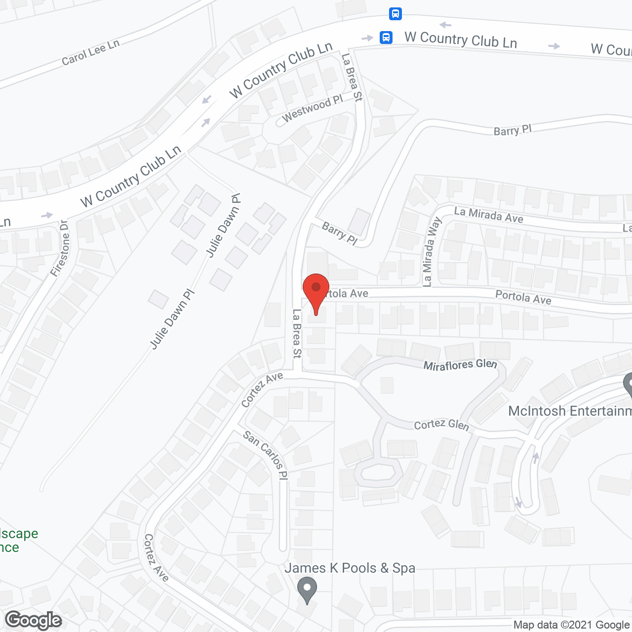 La Brea Home in google map