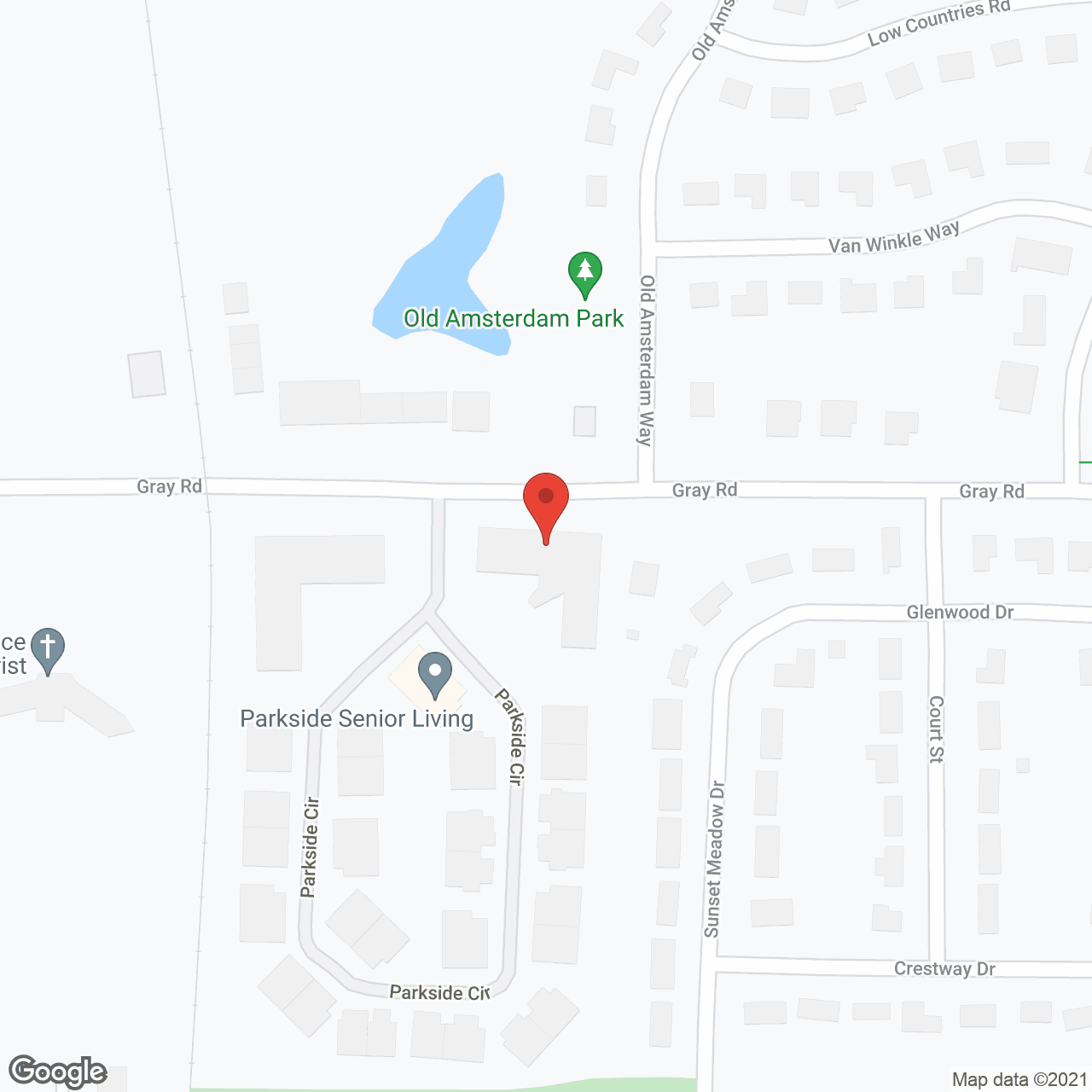Parkside in google map