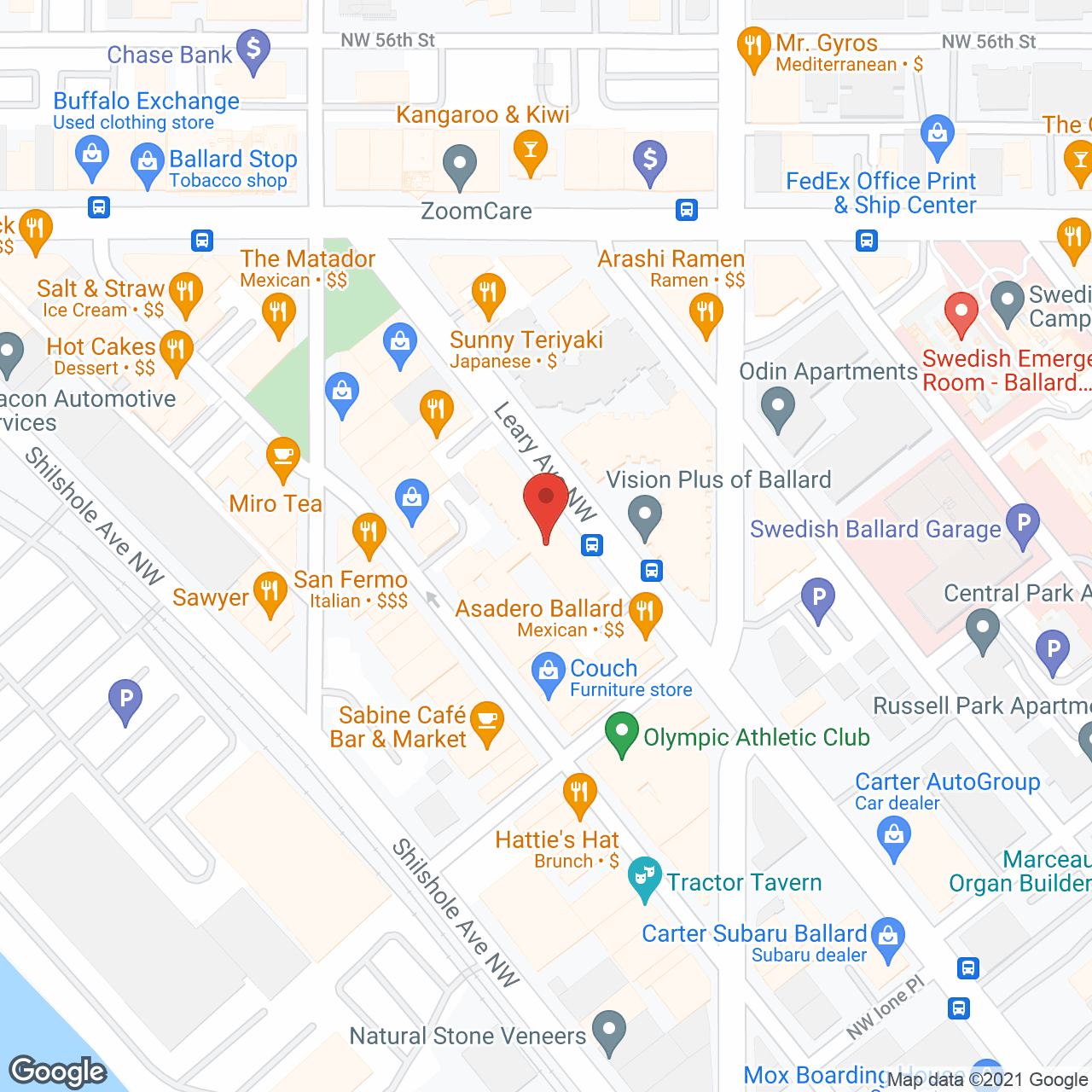 Ballard Landmark in google map