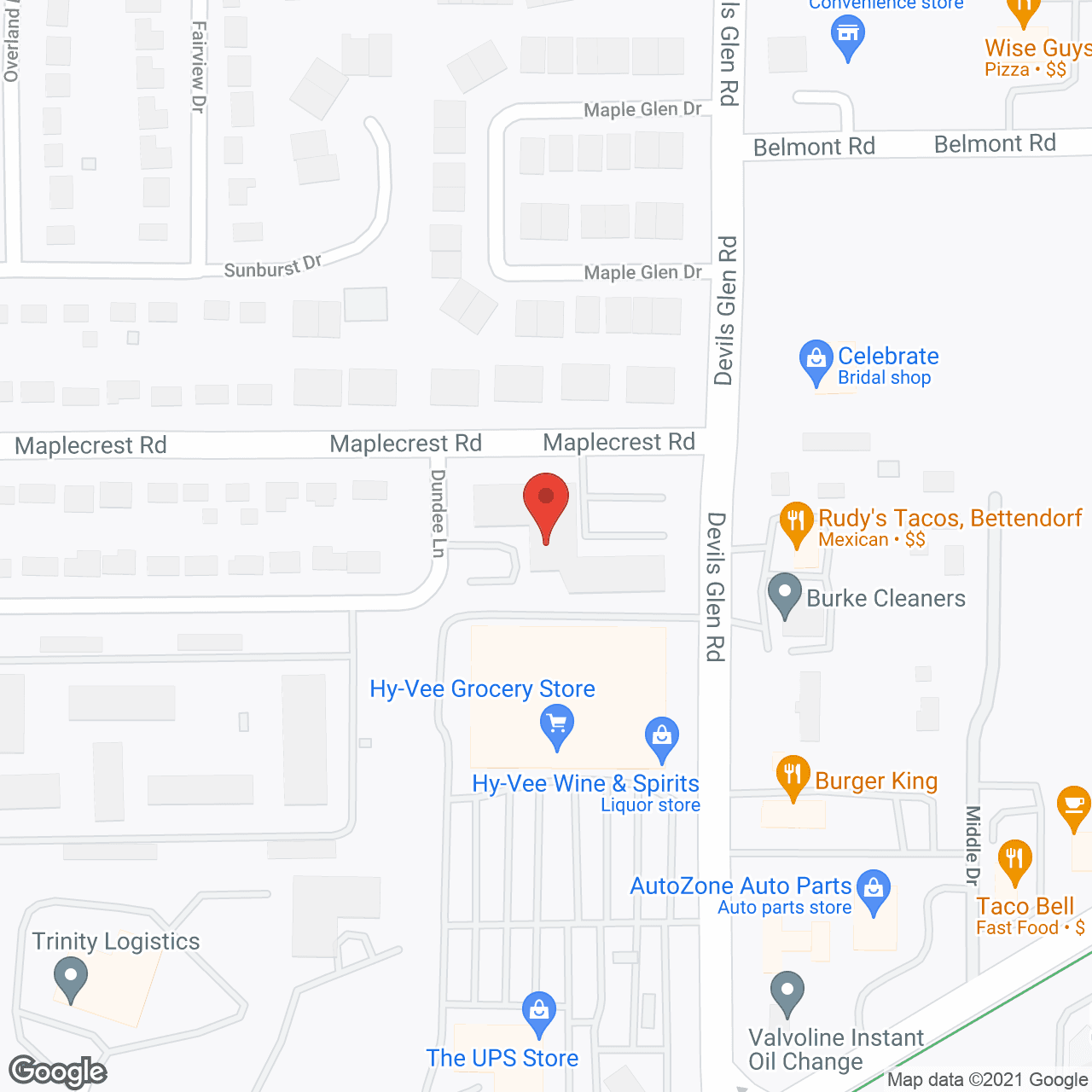 Luther Heights in google map