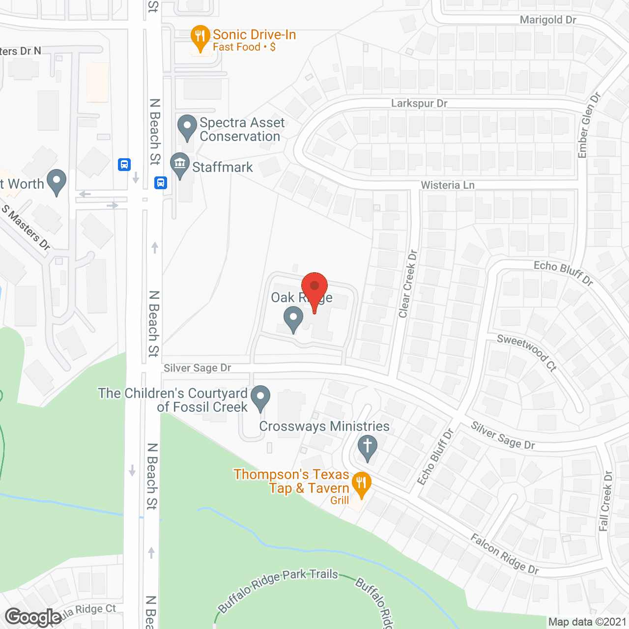 Oak Ridge Alzheimer's Special Care Center in google map