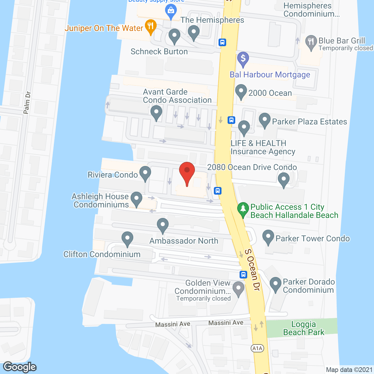 Ocean Plaza Retirement in google map