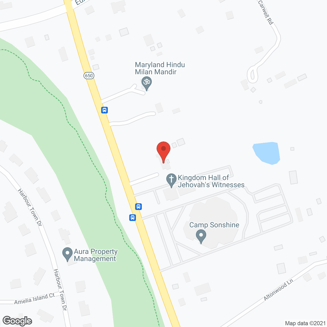 Evergreen Elder Care in google map