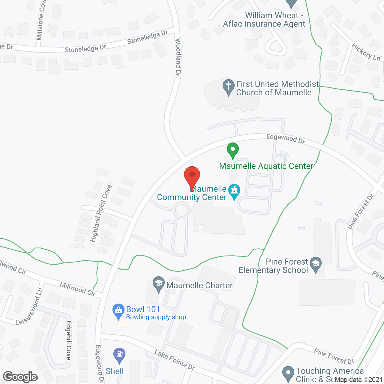 Chapters Living of Maumelle in google map