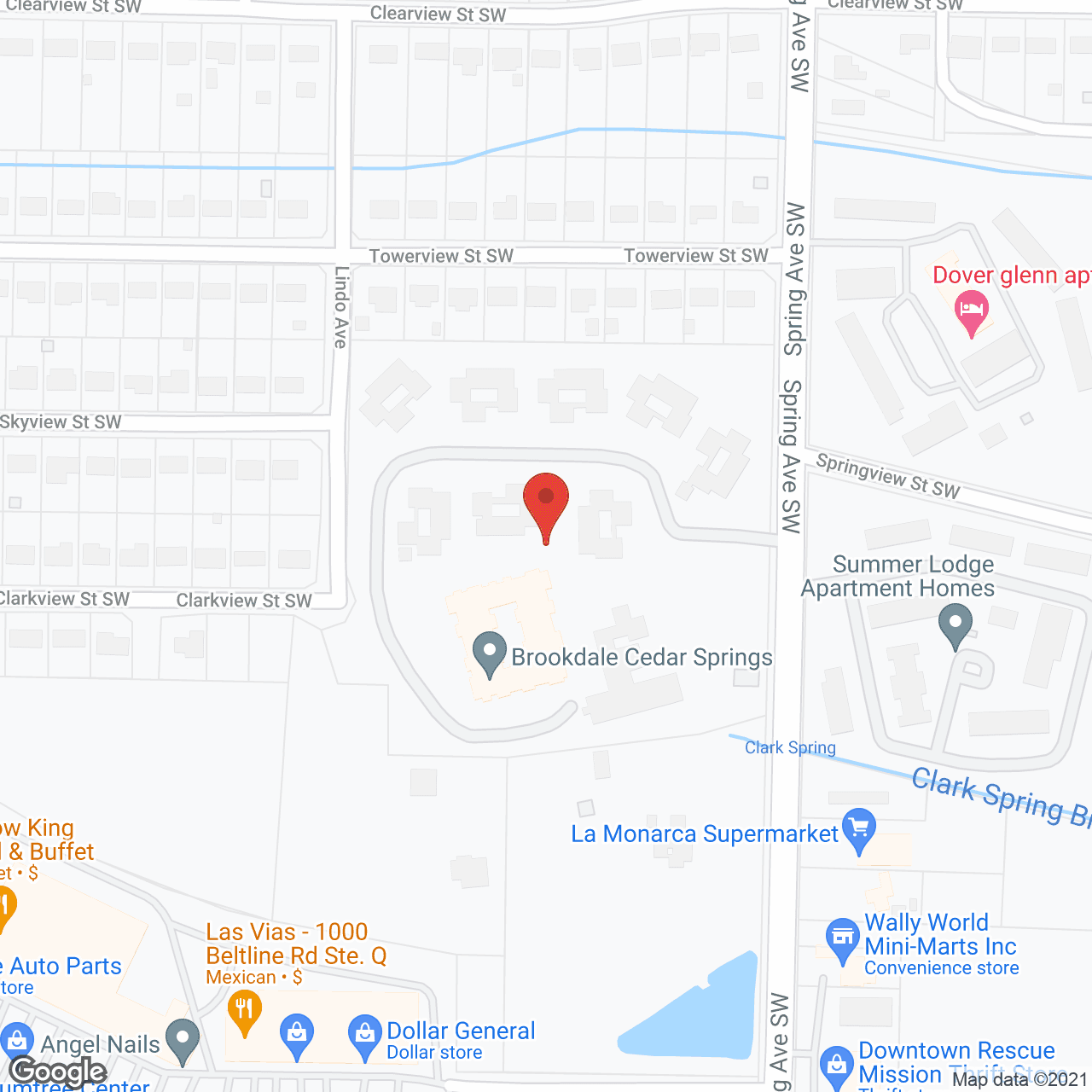 Brookdale Cedar Springs in google map
