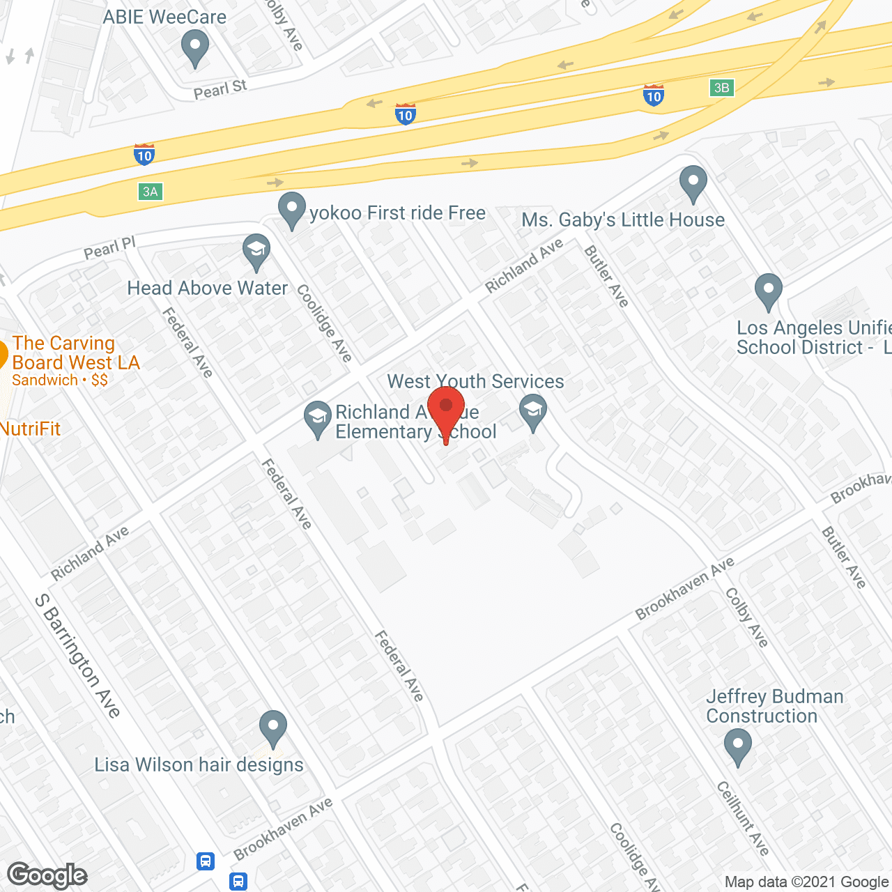 West LA Garden in google map