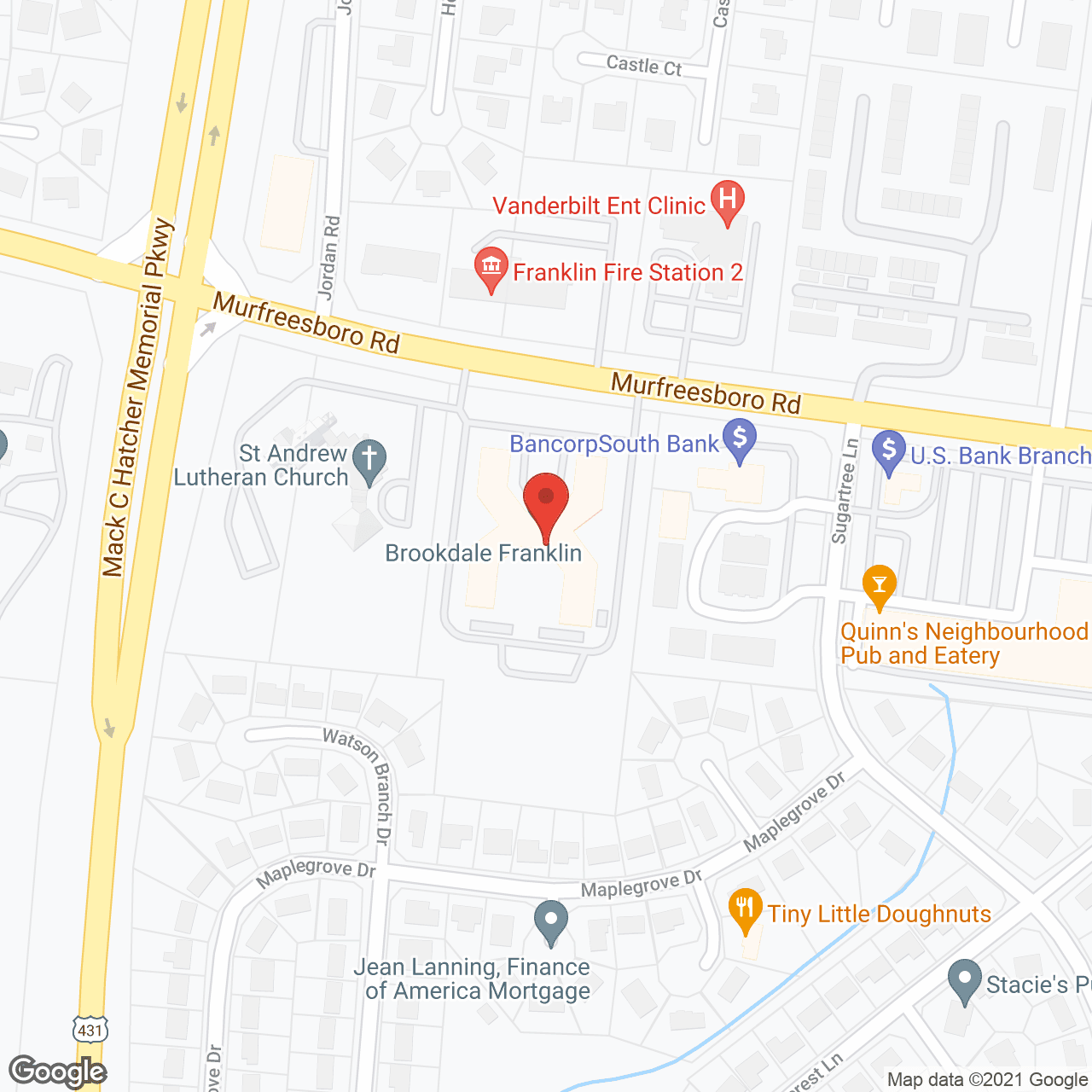 Legacy Crossing in google map