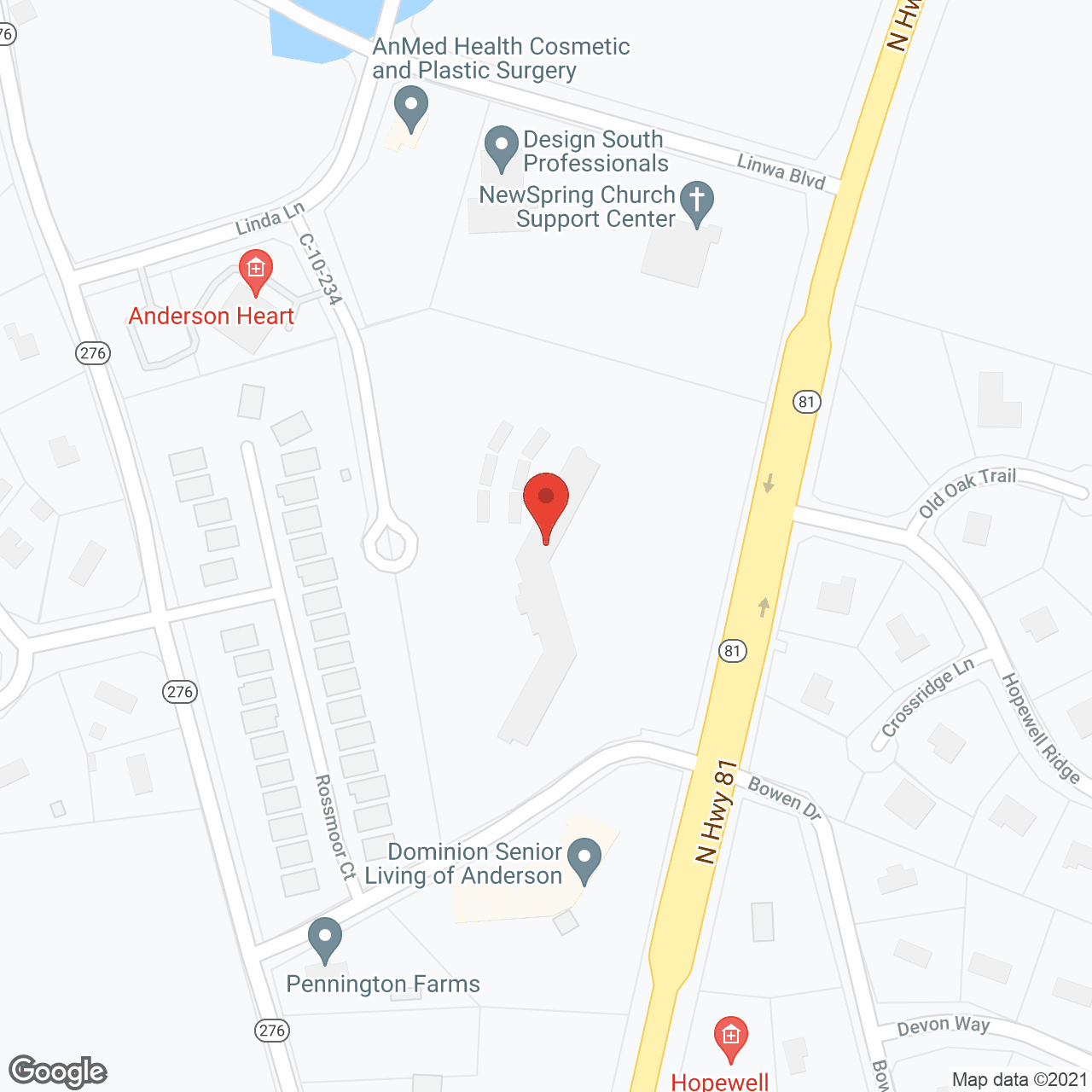 The Legacy of Anderson in google map