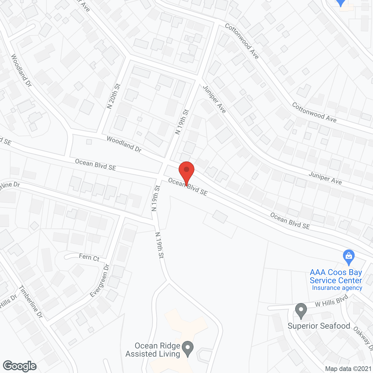 Ocean Ridge Assisted Living in google map