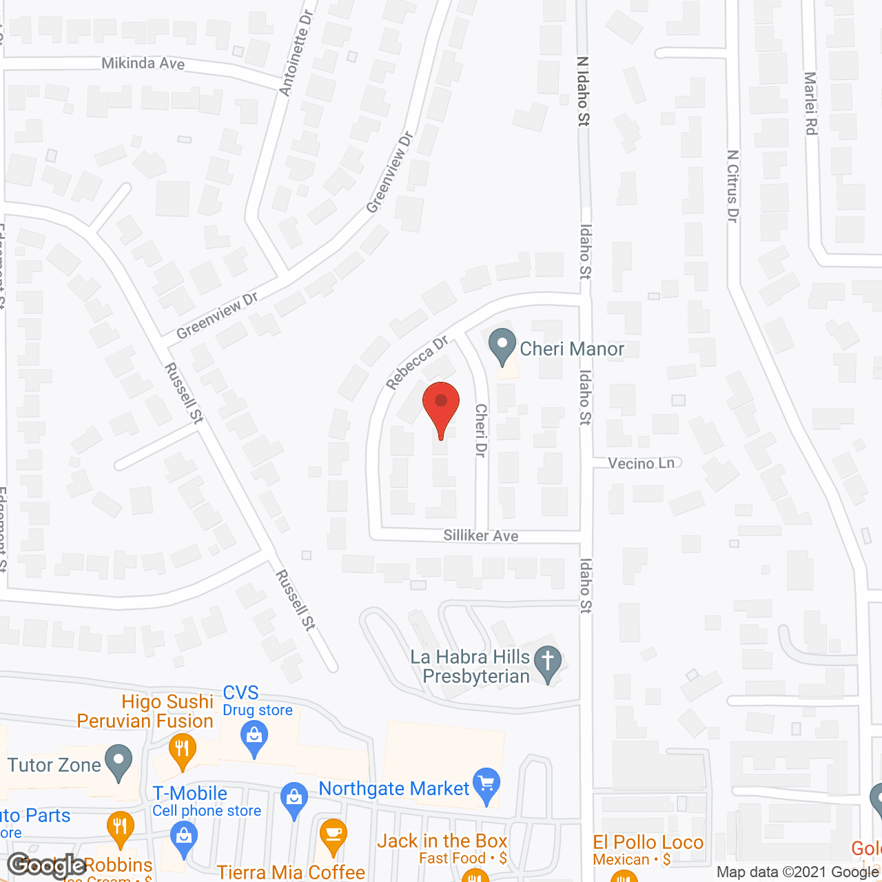 Golden Angel of La Habra in google map