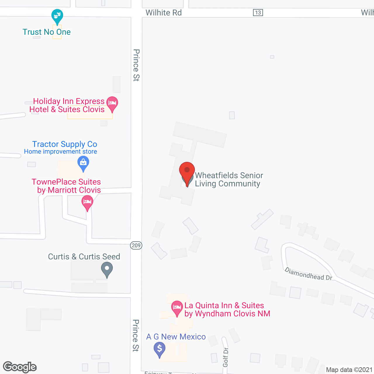 Wheatfields Senior Living Community in google map