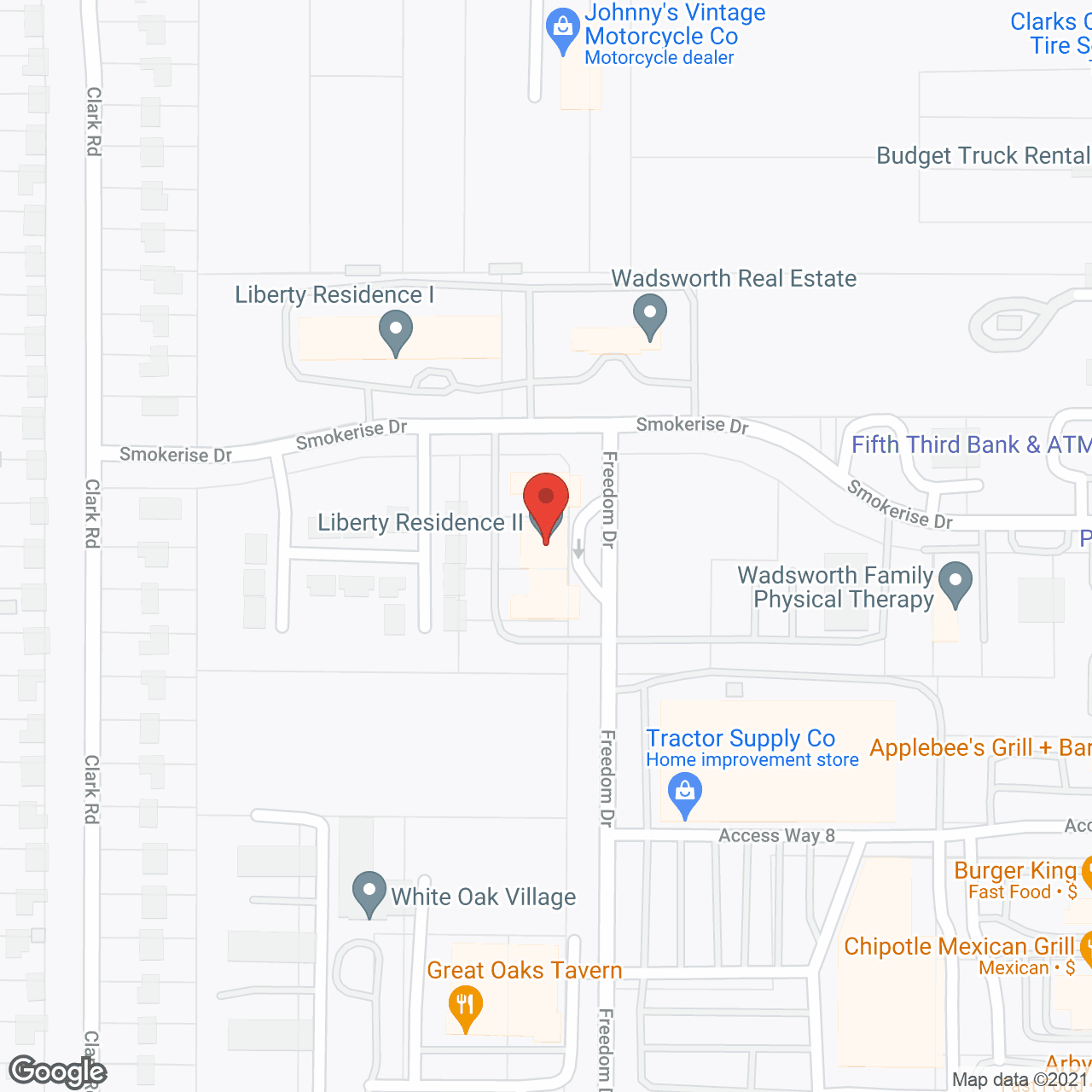 The Woodlands of Liberty in google map