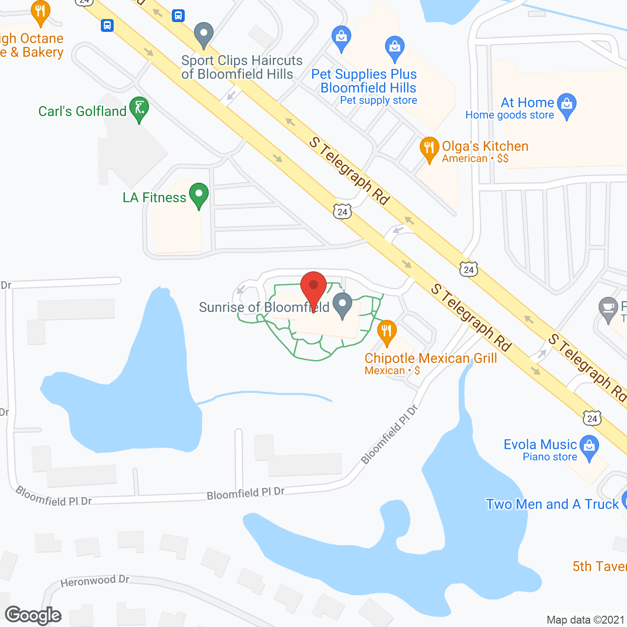 The Bradford in google map