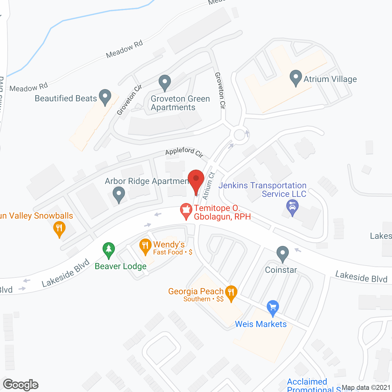 Atrium Village in google map