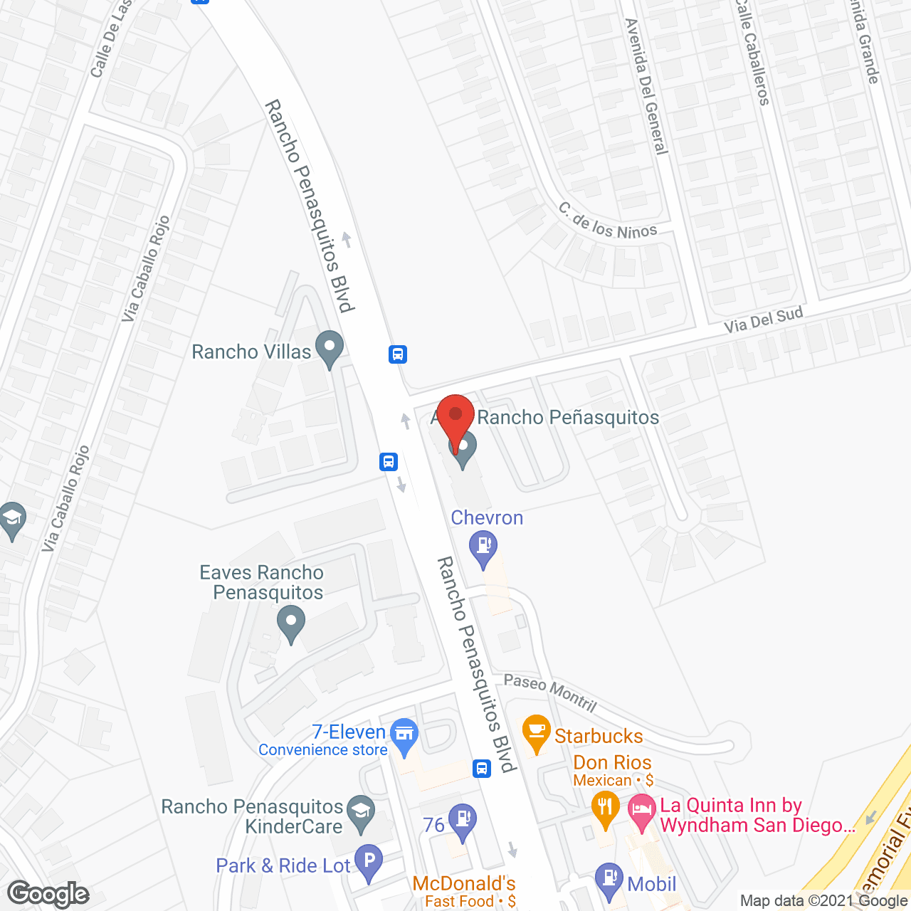 Pacifica Senior Living Rancho Penasquitos in google map