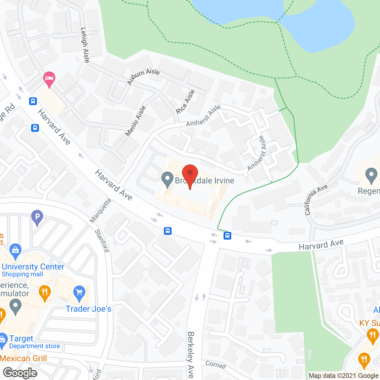 Brookdale Irvine in google map
