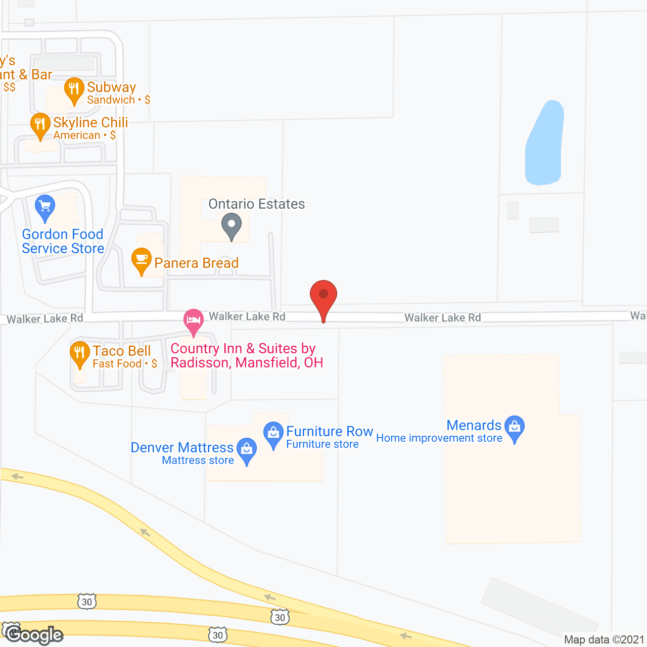 Ontario Estates Senior Living in google map