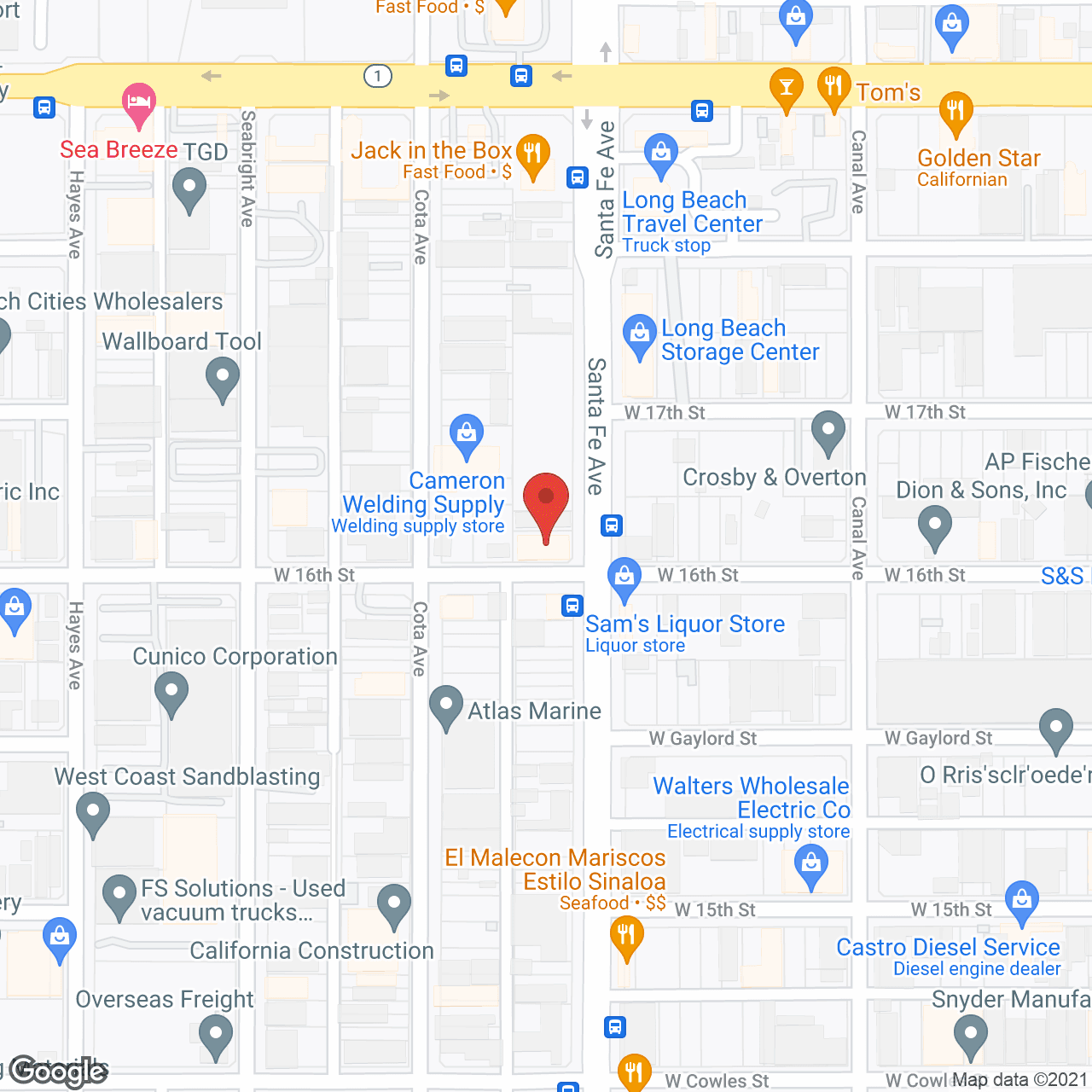 Bay Breeze in google map
