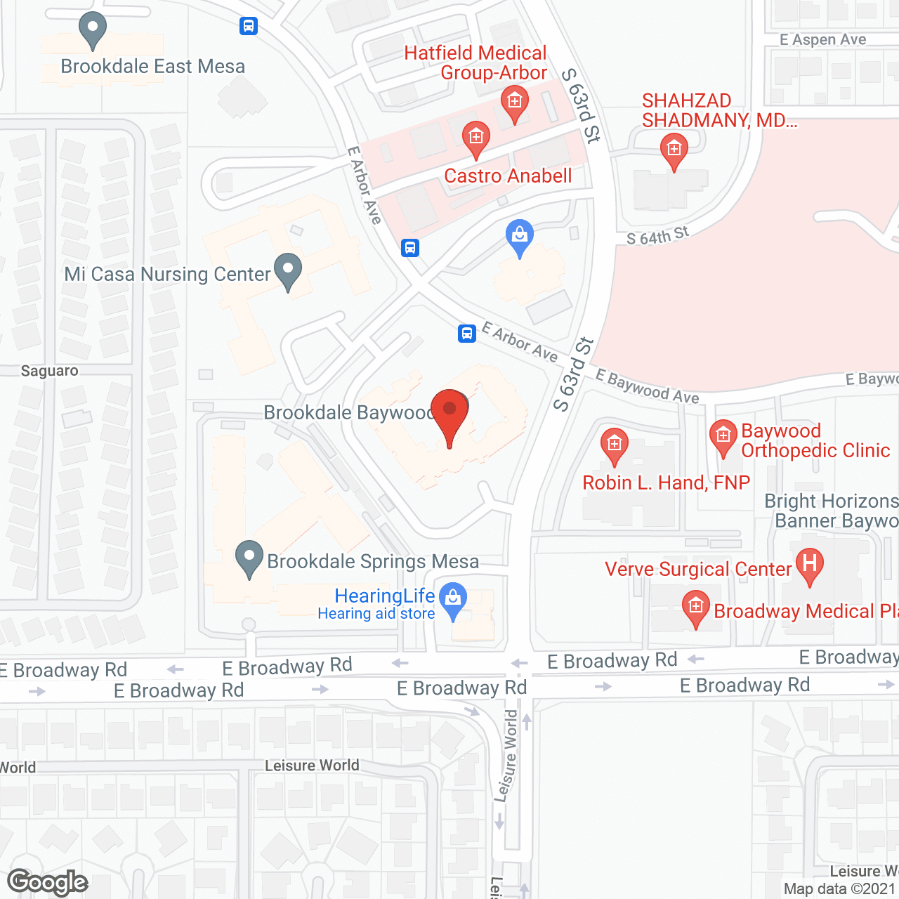 Brookdale Baywood (duplicate) in google map