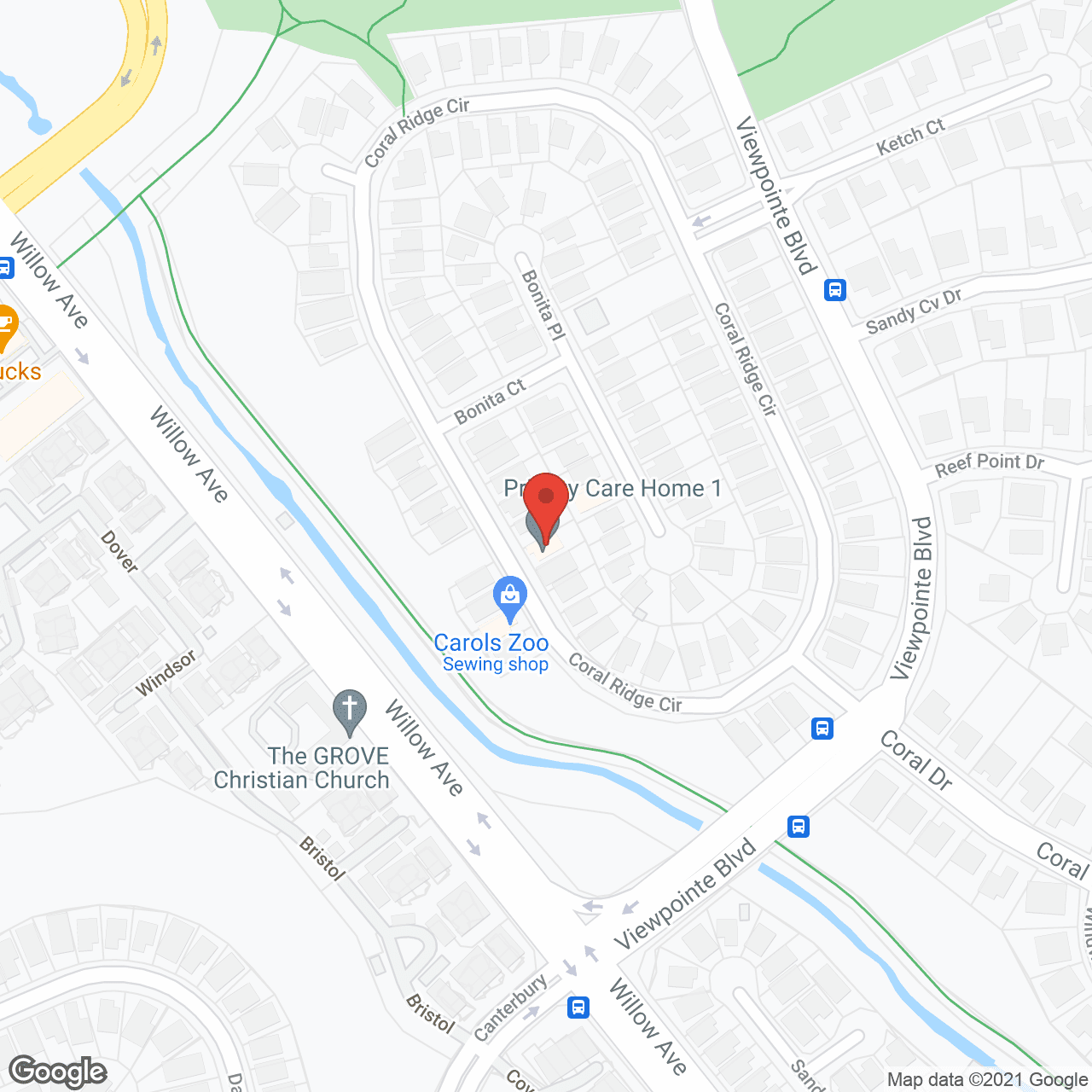 Priority Care Home 1 in google map