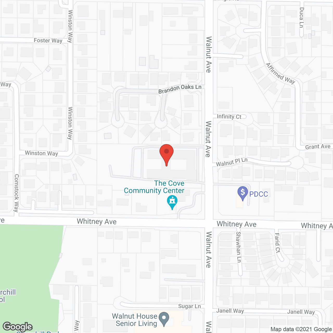 Whitney Oaks Care Center in google map