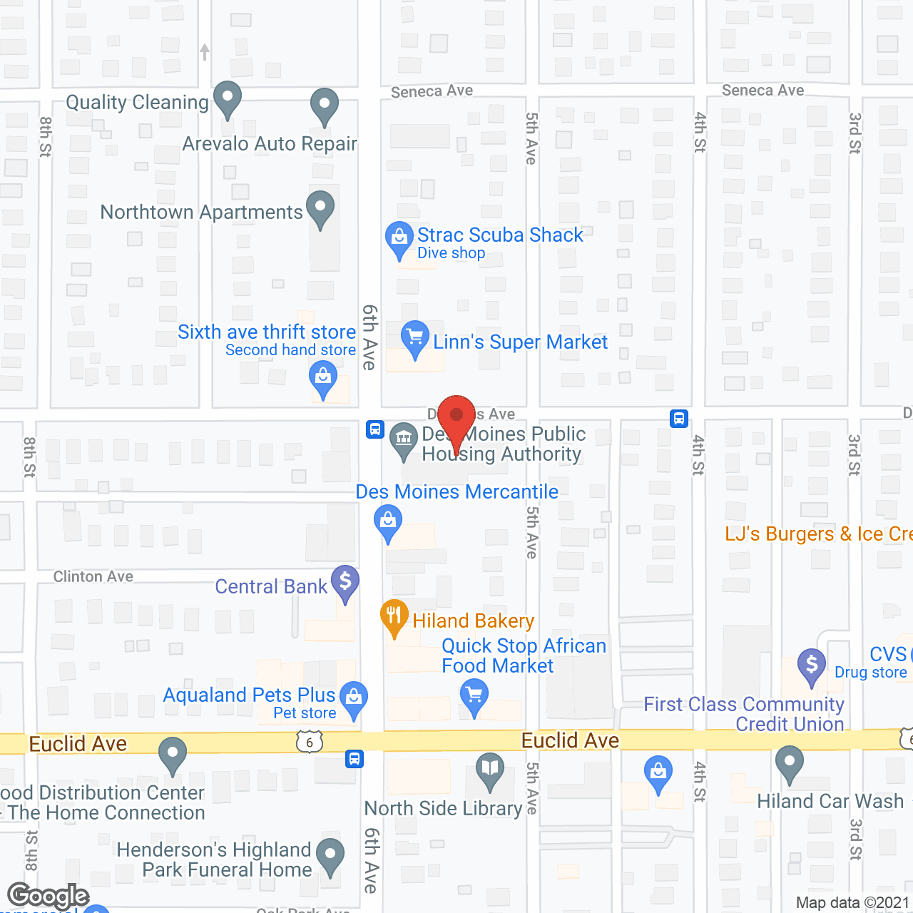 Highland Park Manor in google map