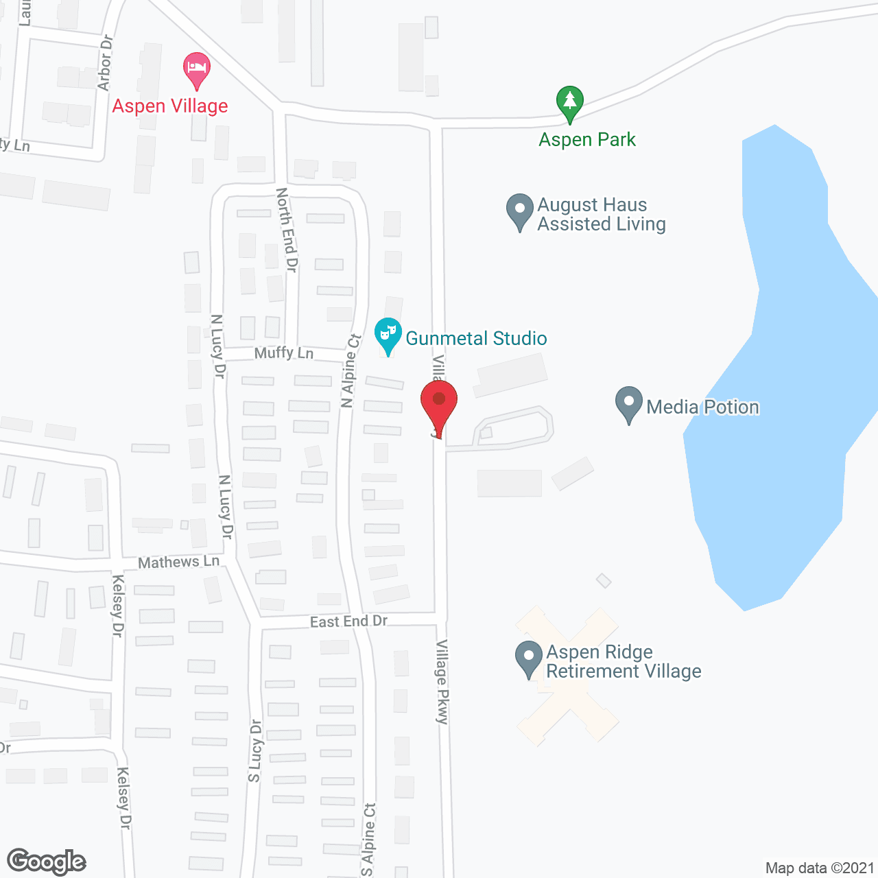 Aspen Ridge in google map