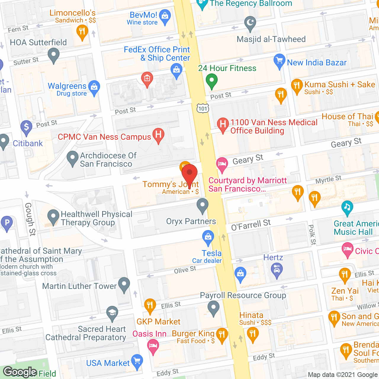 The Avenue in google map