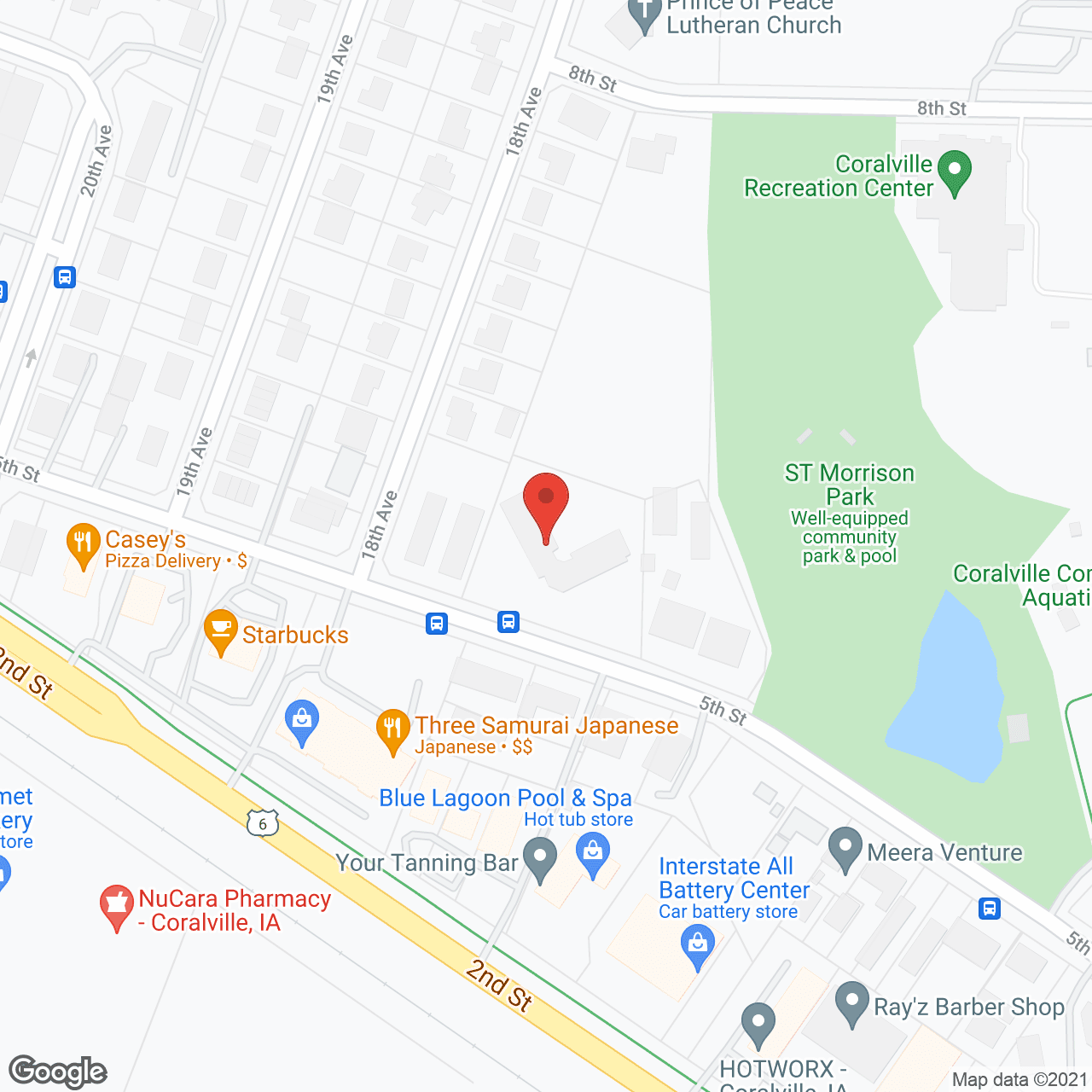 Coralville Senior Residences in google map
