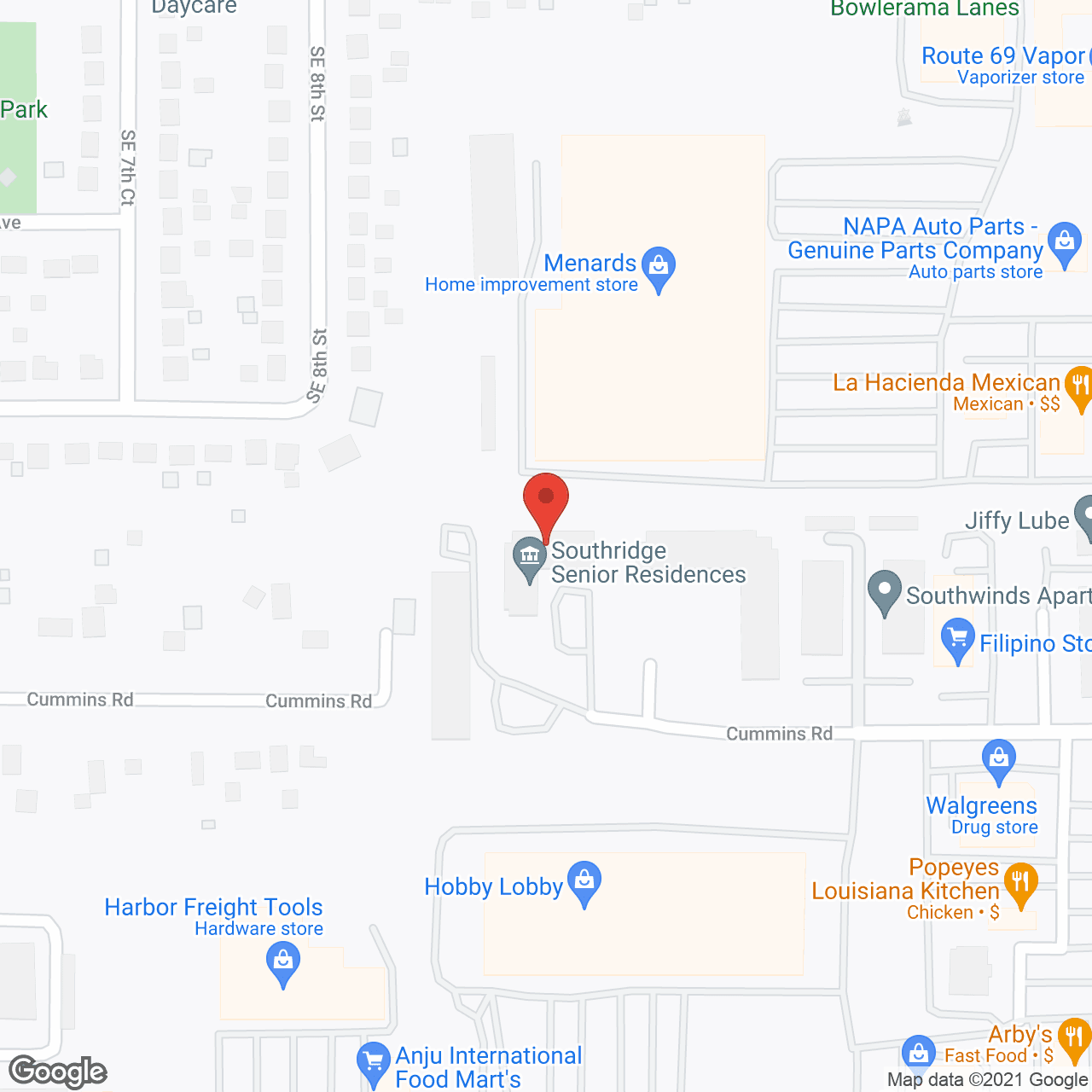 Southridge Senior Residences in google map