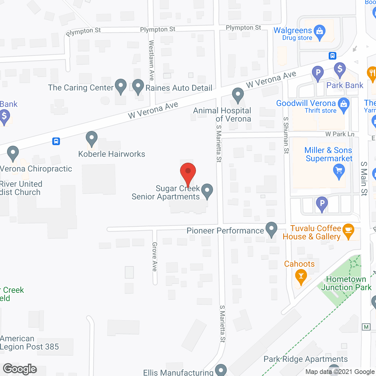 Sugar Creek Apartments in google map
