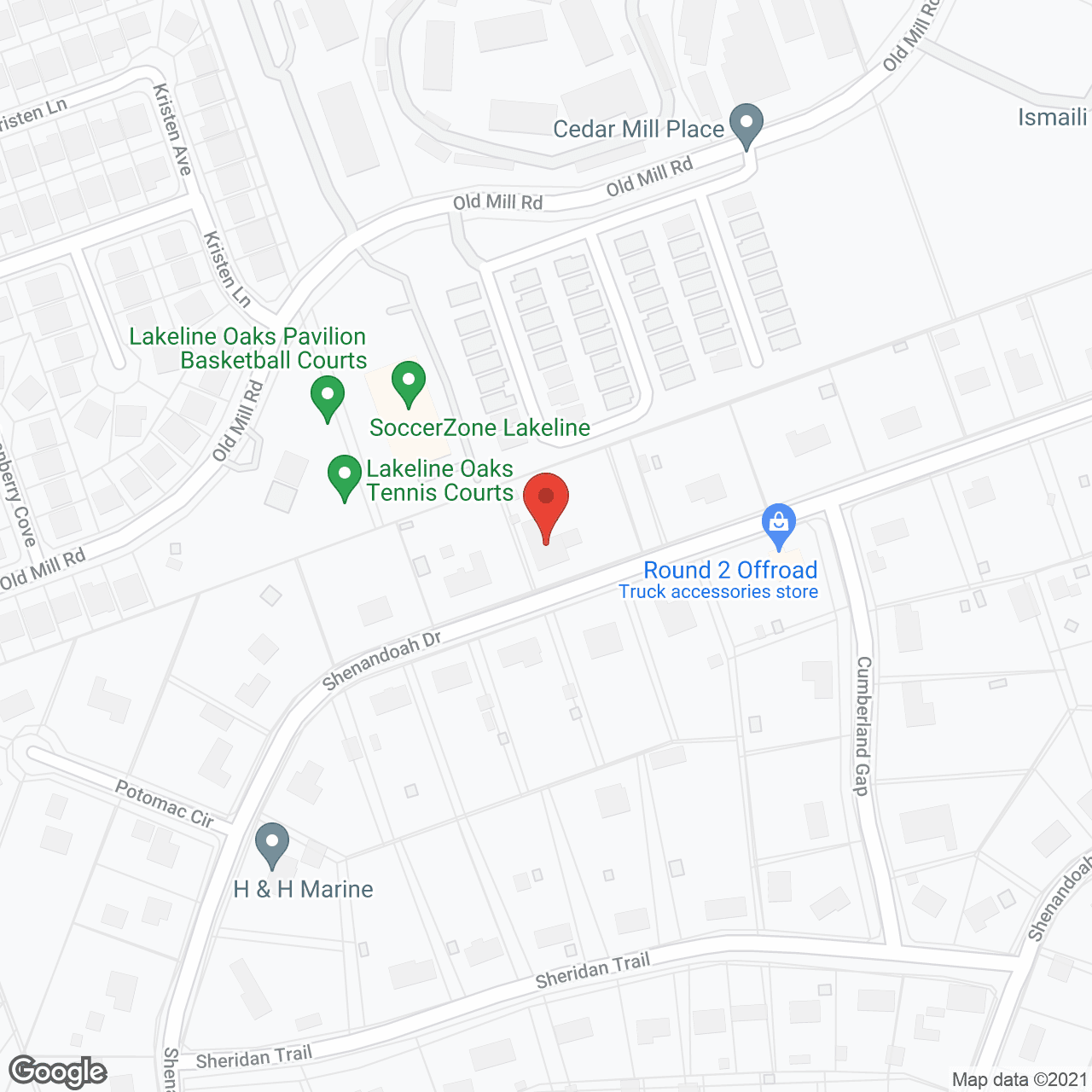 Shenandoah Villa in google map