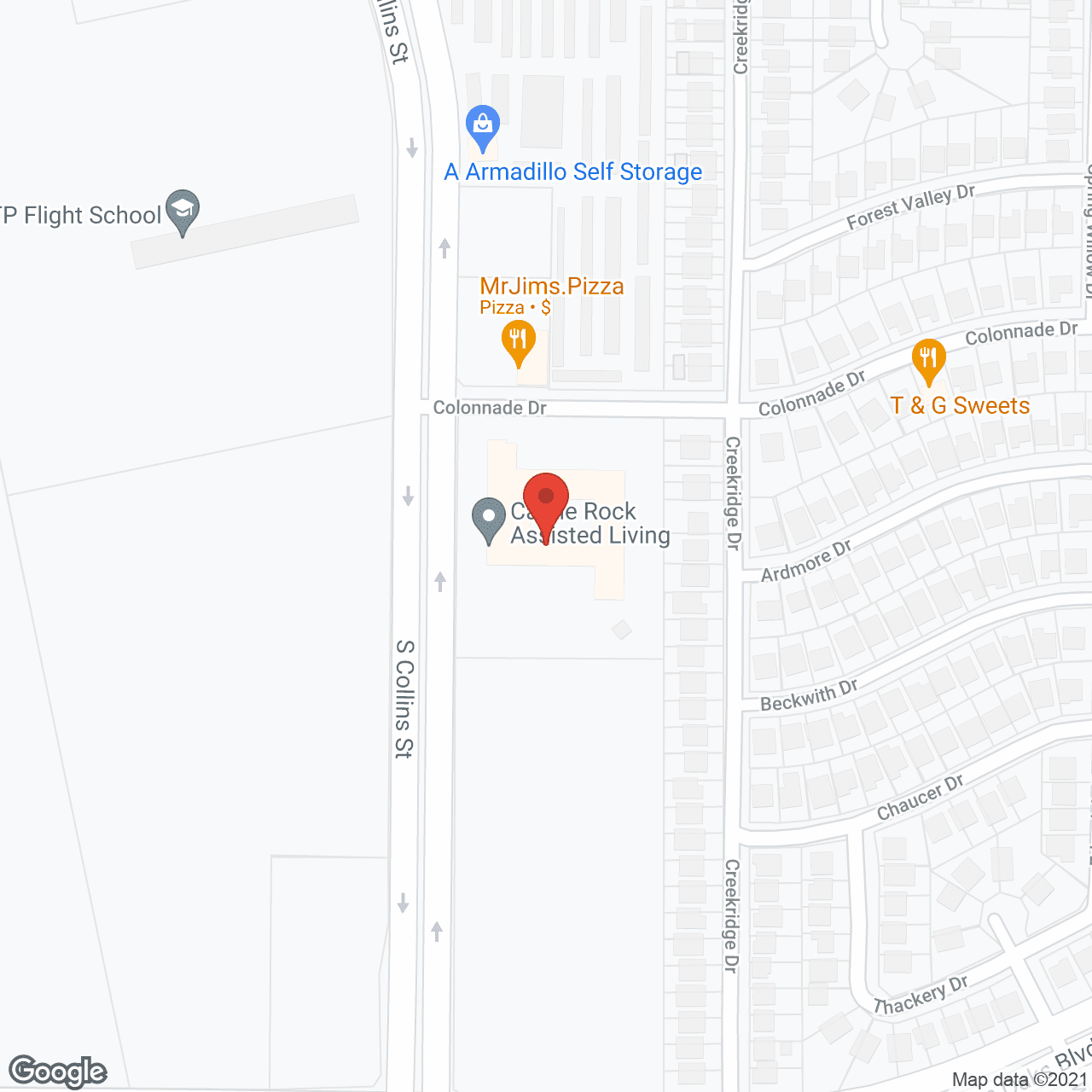 A Castle Rock Community in google map