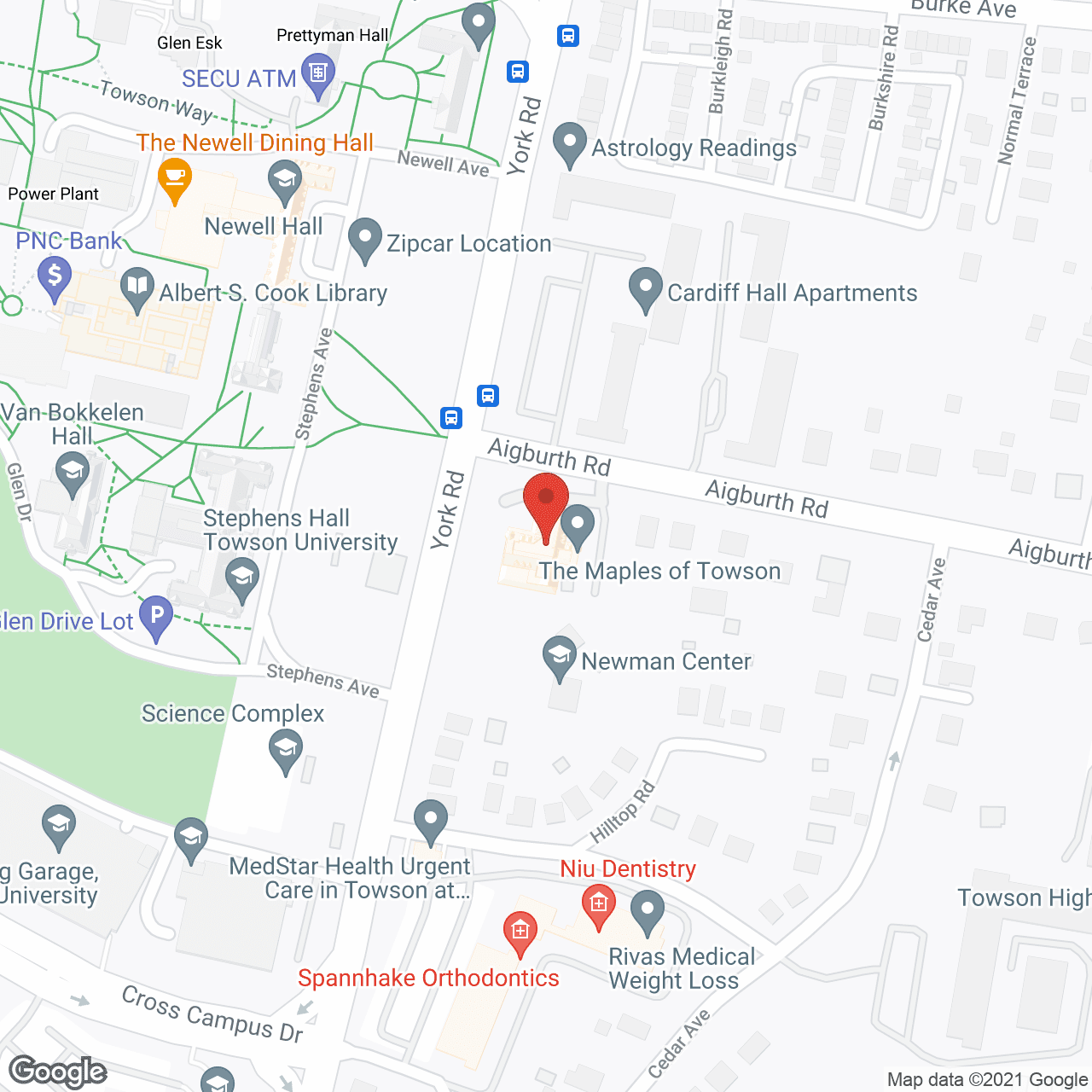 Seaton Towson in google map