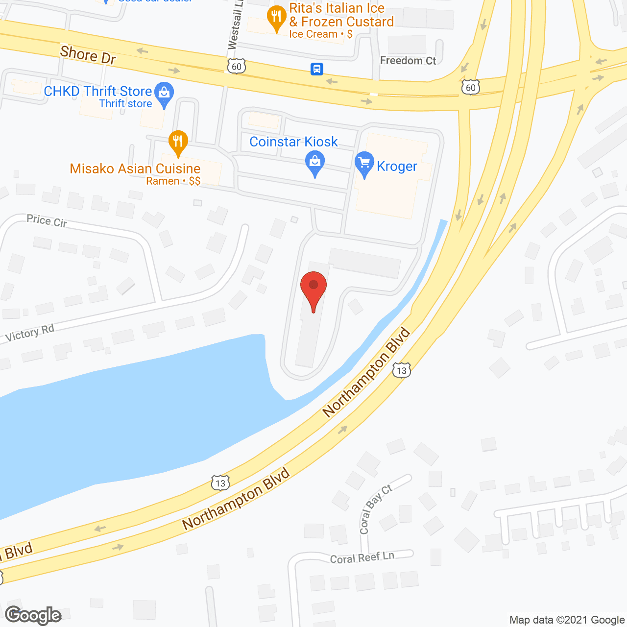 Victoria Manor in google map