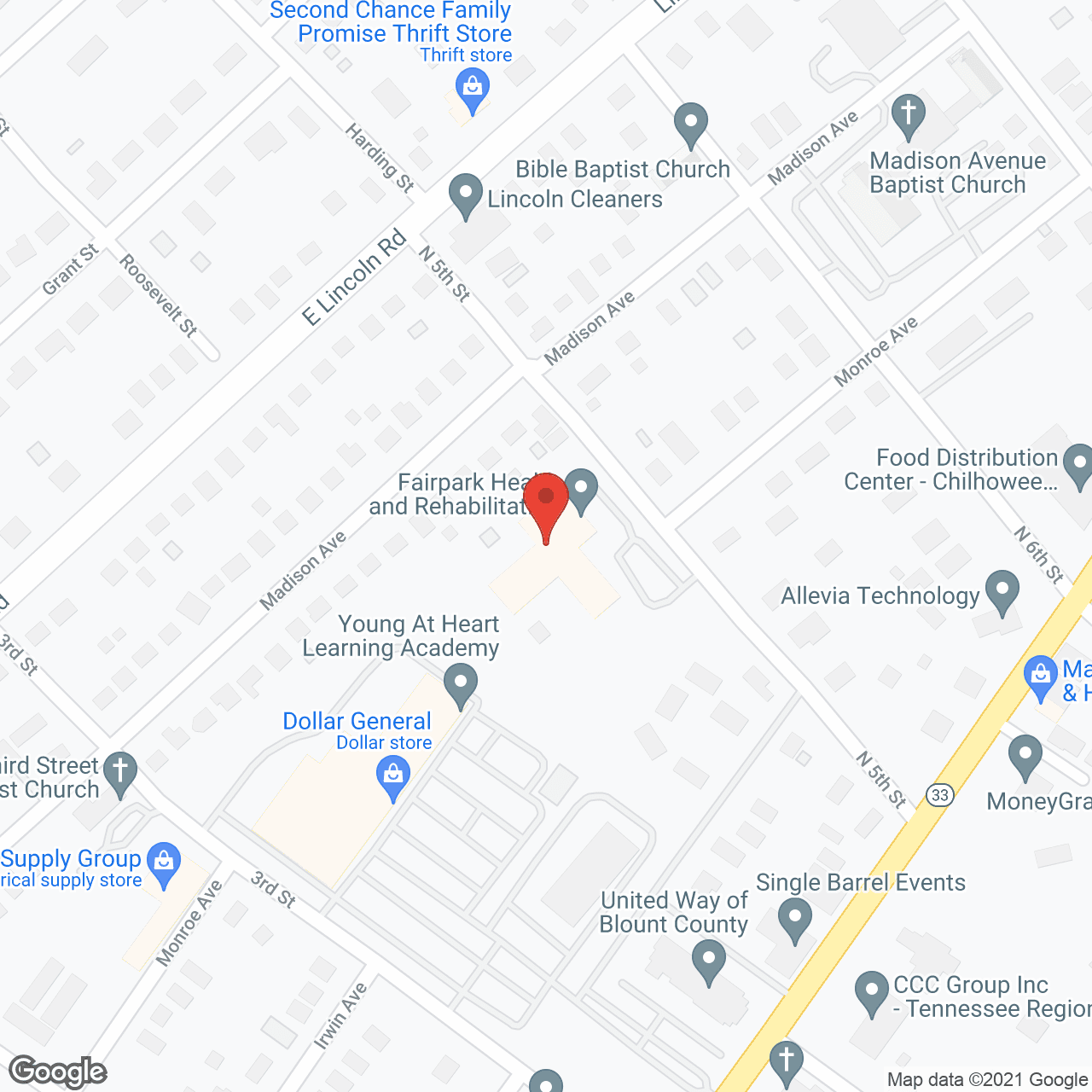 Fairpark Healthcare Center in google map