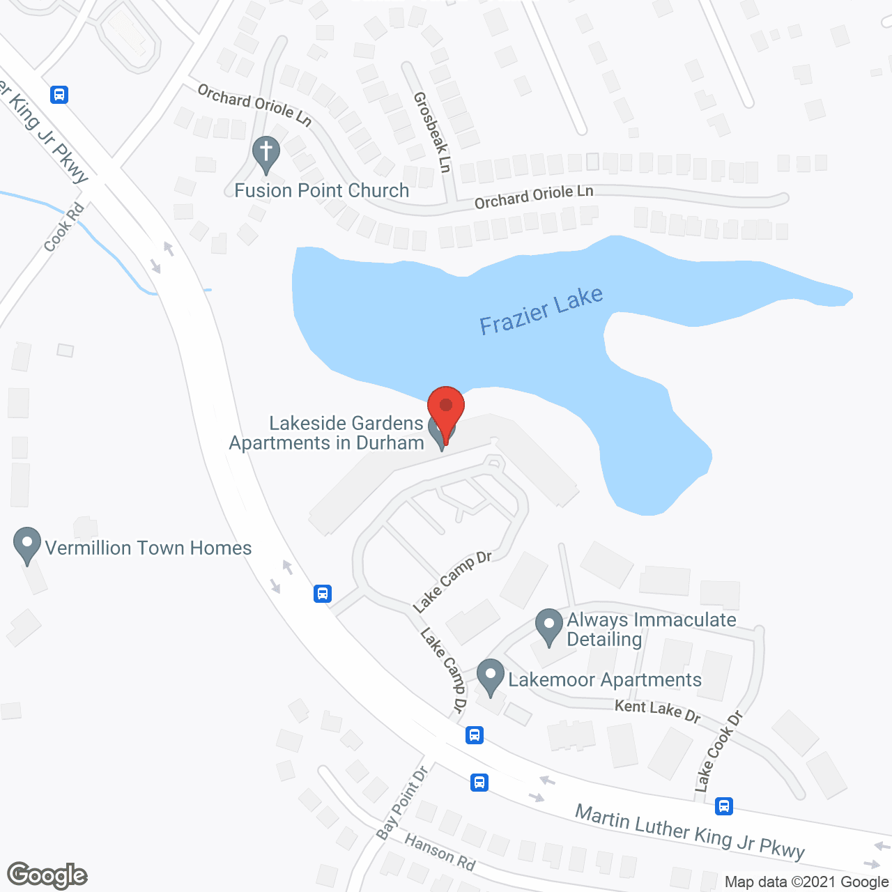 Lakeside Gardens in google map