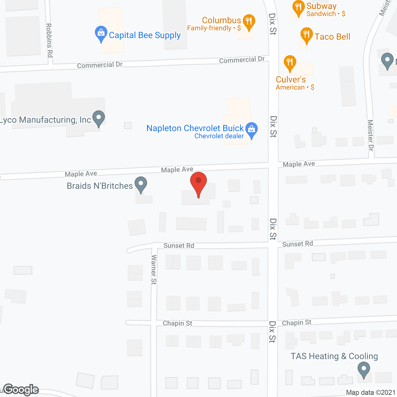 Columbus Manor Apartments in google map
