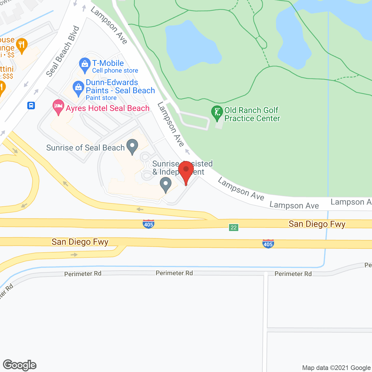 Ivy Park at Seal Beach in google map