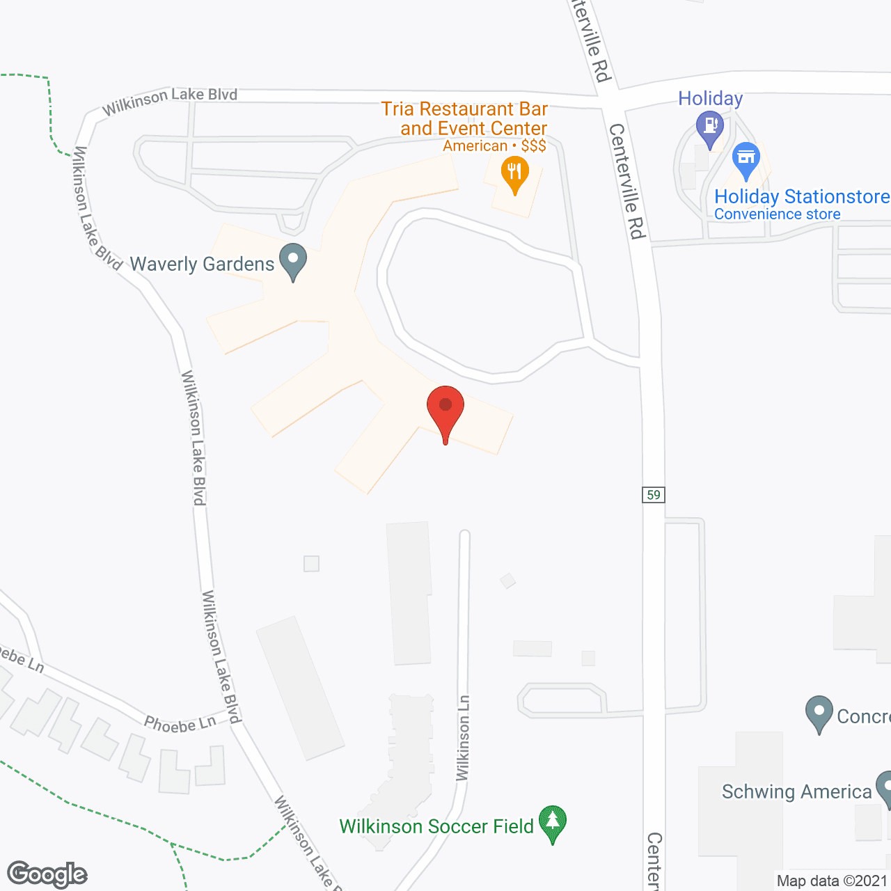 Waverly Gardens in google map