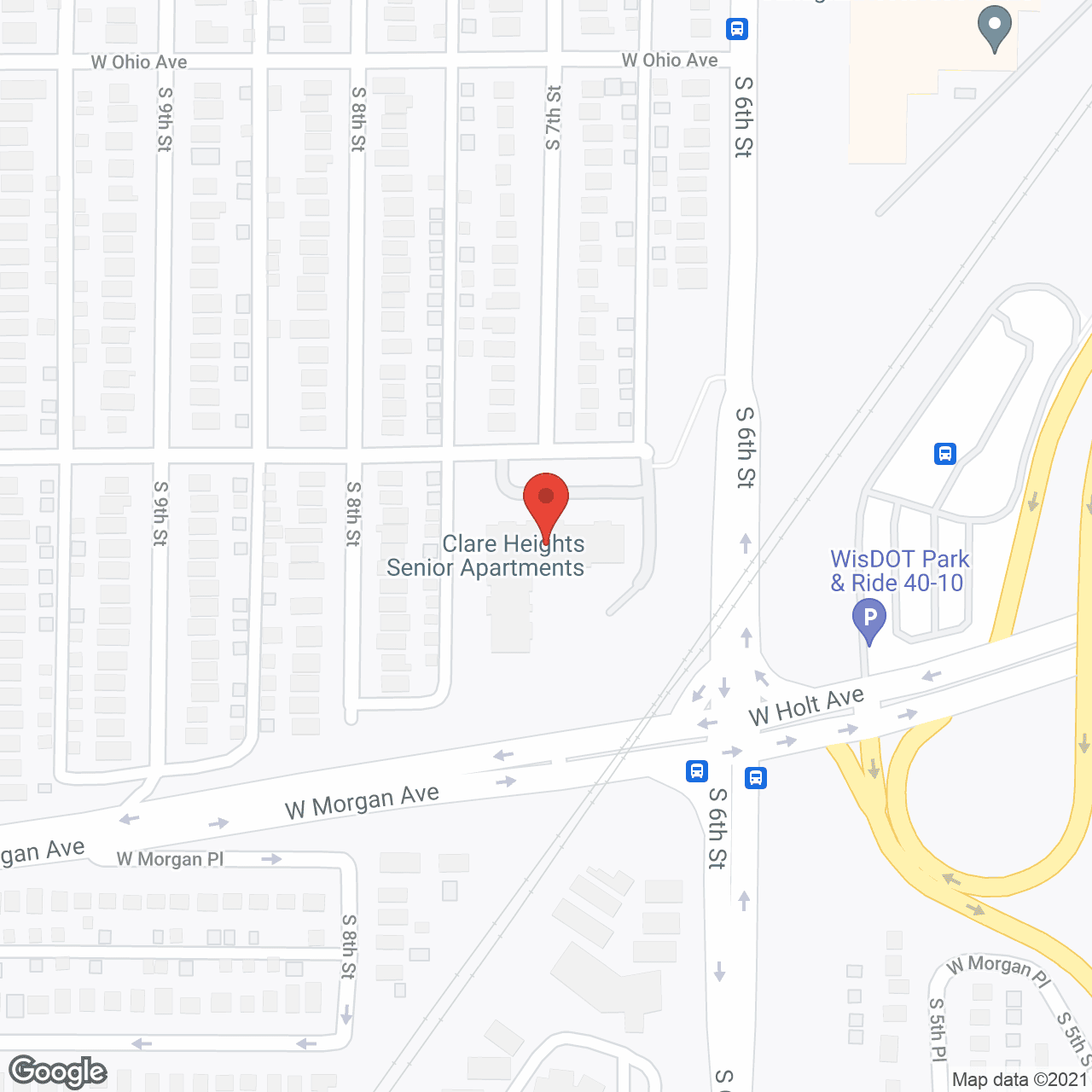 Clare Heights in google map