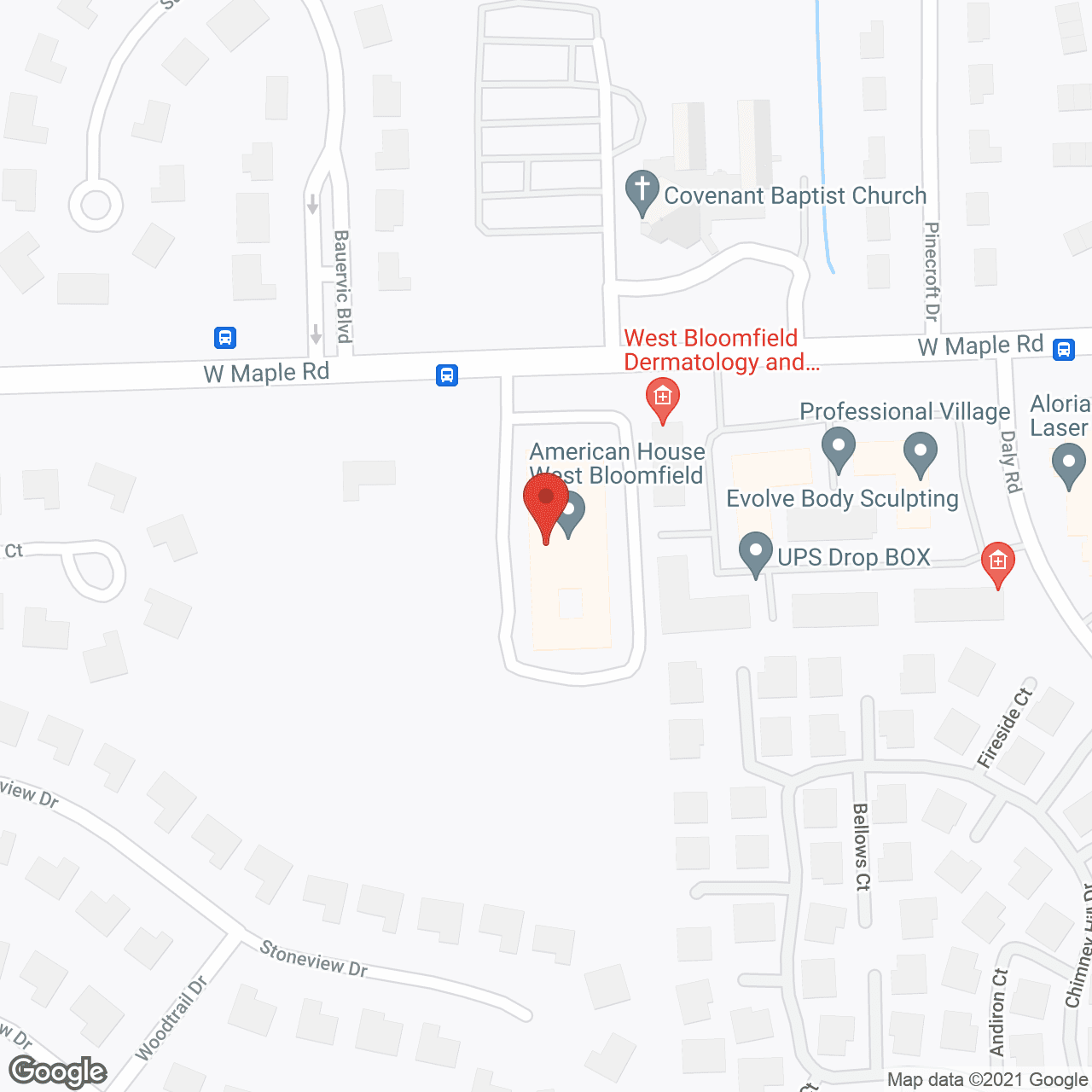 American House West Bloomfield Senior Living in google map