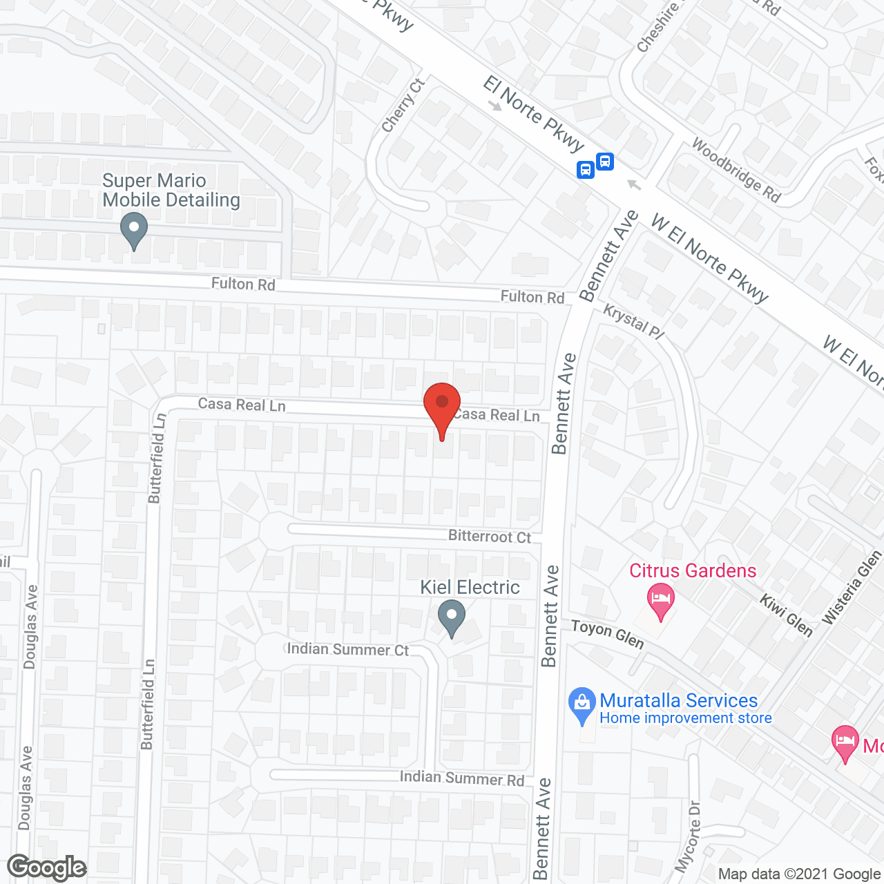 Casa Real Residential Care in google map
