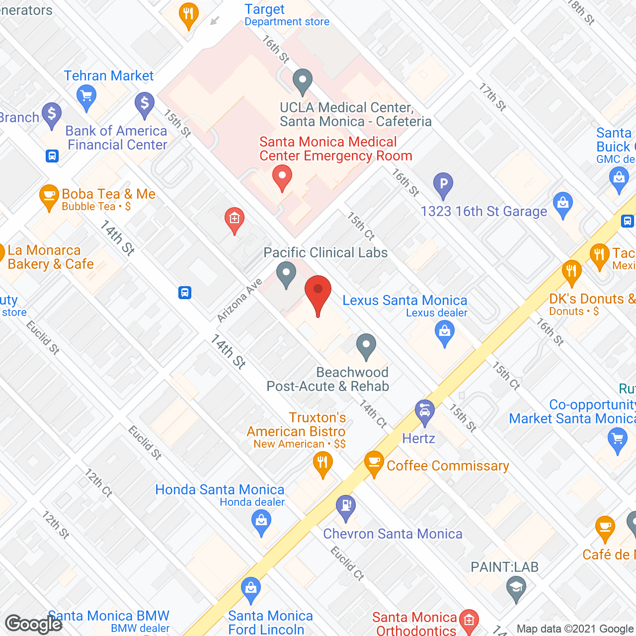 Ivy Park at Santa Monica in google map