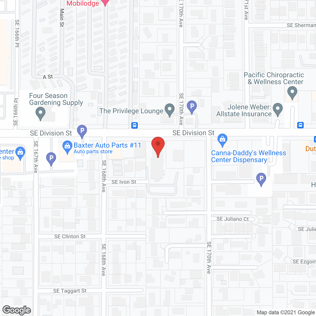 Columbia Terrace Retirement in google map