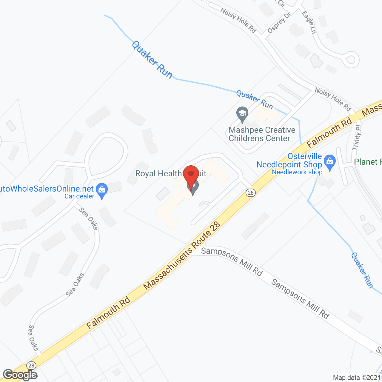 Harborside Health Care in google map
