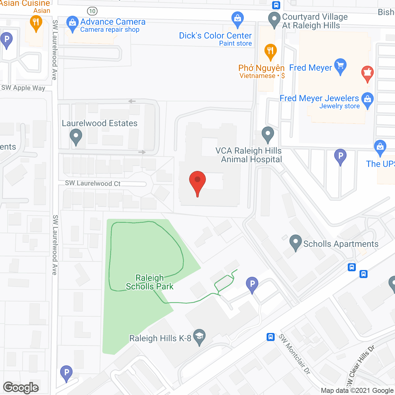 Courtyard Village at Raleigh Hills in google map