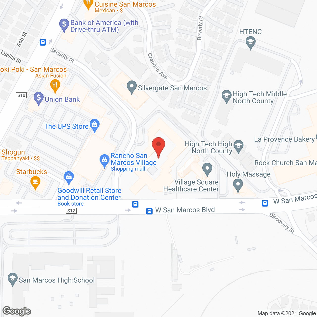 Brookdale San Marcos in google map