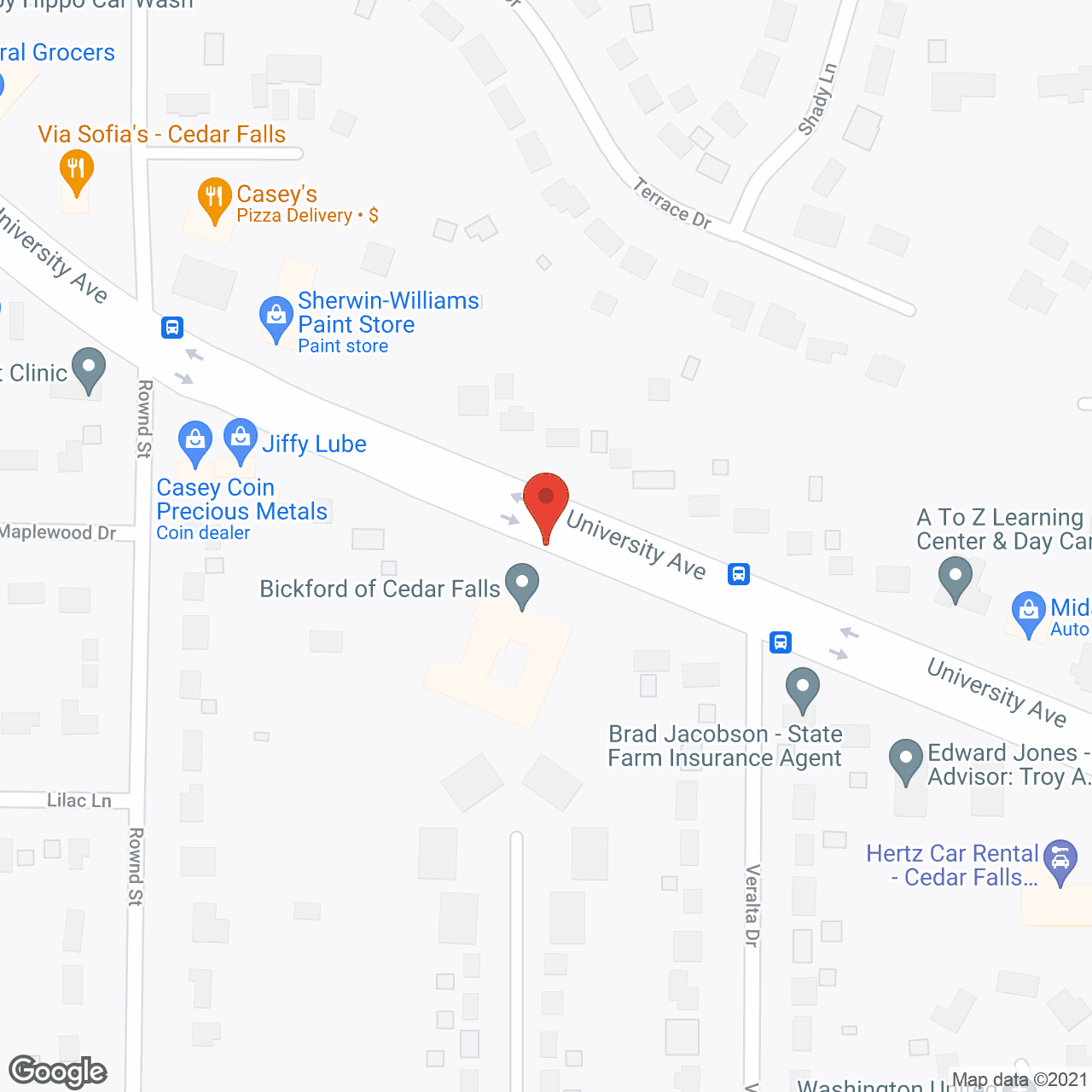 Bickford of Cedar Falls in google map