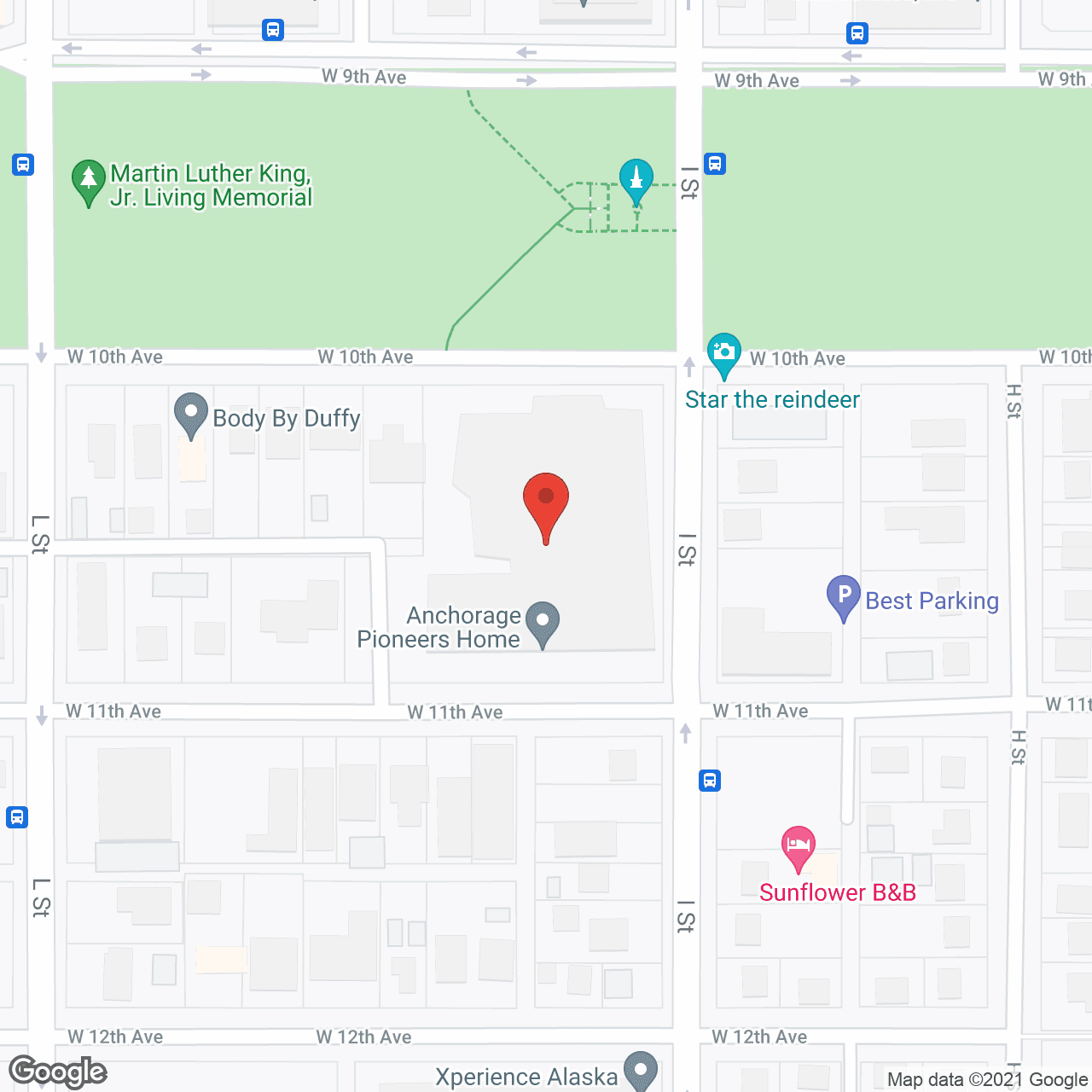 Anchorage Pioneers Home in google map